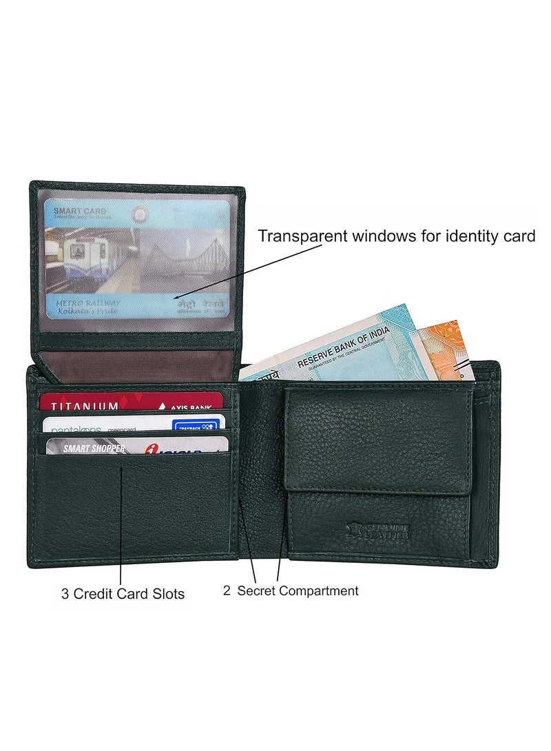 URBAN FOREST Carl Green Mens Leather Wallet for Men - Image 4