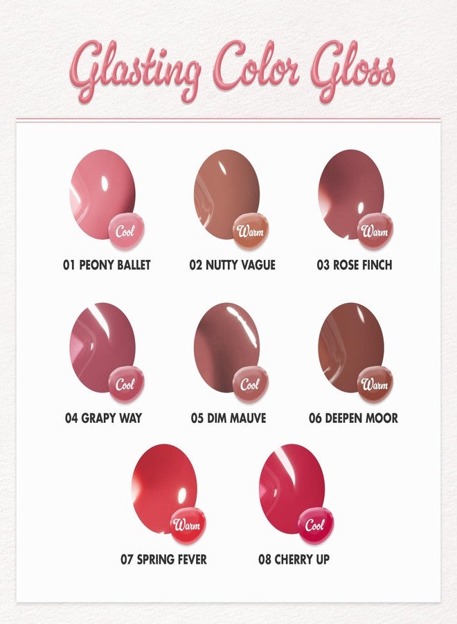 rom&nd GLASTING COLOR GLOSS 07 Spring Fever - K-Beauty Plumping Lip Gloss for Angel Ring High-Shine, Non-Sticky, Hydrated Lips | Long-Lasting, Soft Girl Aesthetic & Versatile Korean Makeup - Image 5
