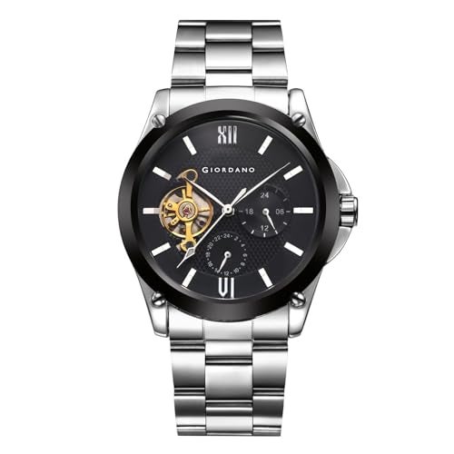 Giordano Automatic Analog Wrist Watch for Men with Water Resistant and Classy Dial and Strap|Compliment Your Look|Ideal Gift for|Men's|Boy - Gz-50082-44 - Image 1