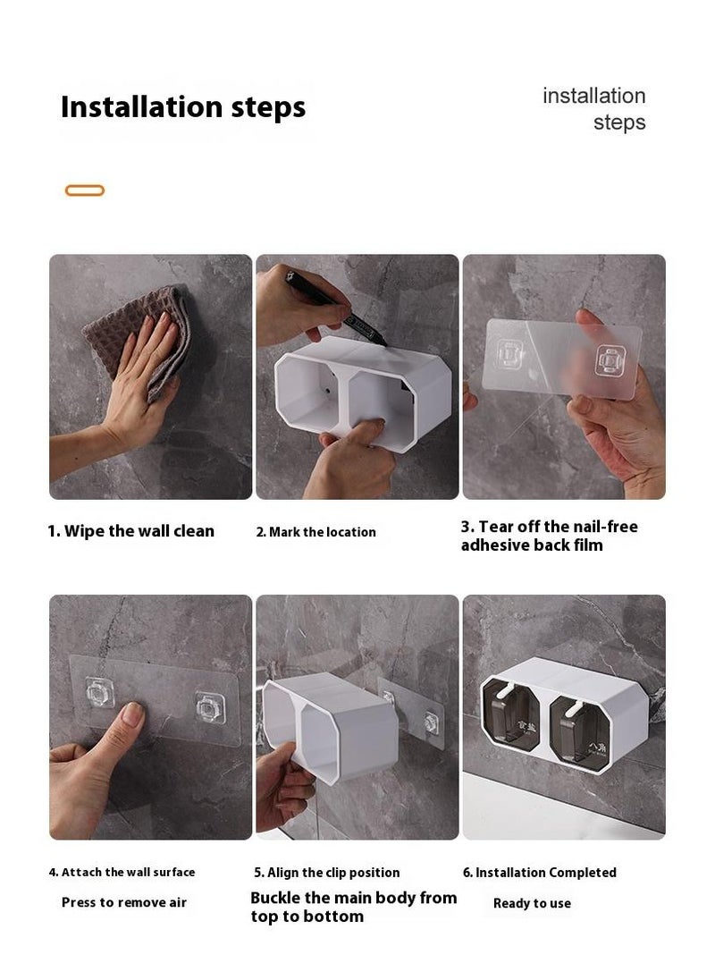Bluejw - Seasoning Boxes, Clear Seasoning Storage Containers Rack Combination Set Up Wall Mounted Seasoning Jars Spice Jars Without Punched Kitchen Spice POTS Kitchen Counters and Food Storage - Image 1