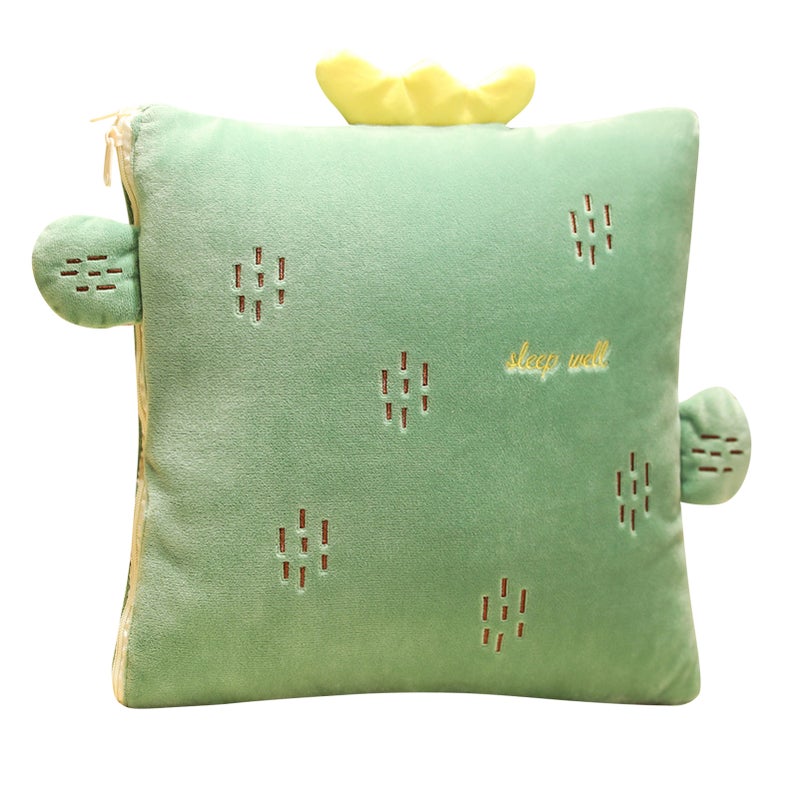 2-in-1 Blanket Pillow Foldable Blanket Extend Throw Pillows for Home Office Car Safa - Image 1