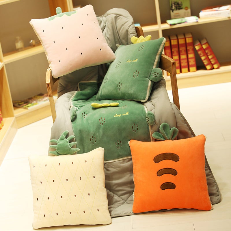 2-in-1 Blanket Pillow Foldable Blanket Extend Throw Pillows for Home Office Car Safa - Image 5