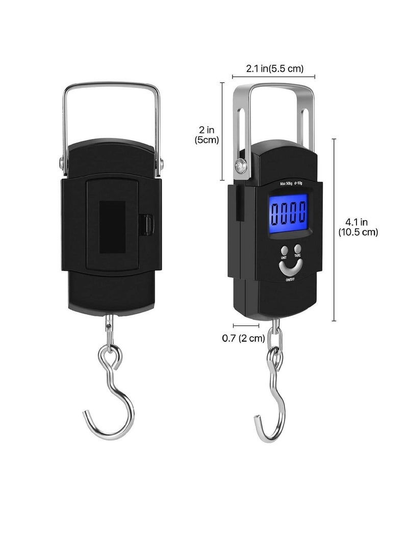 Y&D - Electronic 50Kgs Digital Luggage Weighing Scale, weight machine for Home kitchen weighing hook scale, Kitchen scale kitchen, Weight machine, scale(Black) - Image 1