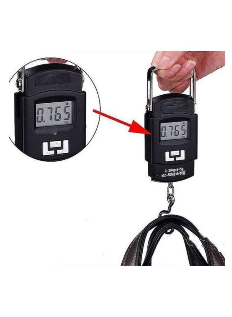 Y&D - Electronic 50Kgs Digital Luggage Weighing Scale, weight machine for Home kitchen weighing hook scale, Kitchen scale kitchen, Weight machine, scale(Black) - Image 1