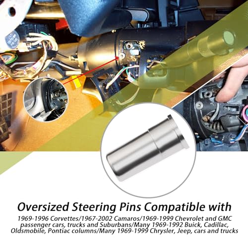 Ciuouient Oversized Steering Pins,Tilt Steering Column Compatible with 1969-1996 Cor-vettes 1967-2002 C-amaros and Others(Two are Used in Each Steering Column) - Image 2