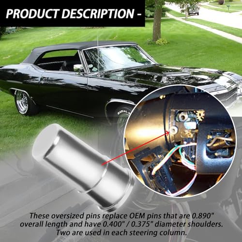 Ciuouient Oversized Steering Pins,Tilt Steering Column Compatible with 1969-1996 Cor-vettes 1967-2002 C-amaros and Others(Two are Used in Each Steering Column) - Image 5
