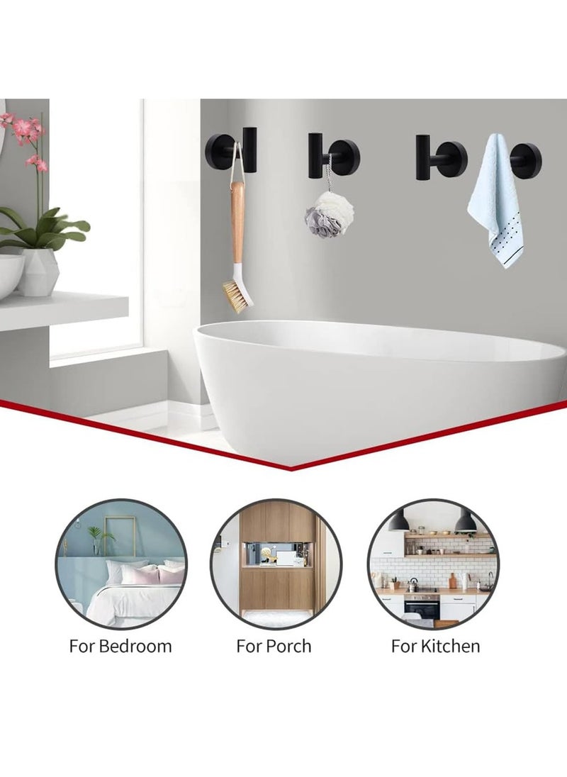 XiuWoo 9-Piece Bathroom Hardware Accessories Set Stainless Steel Wall Mounted Towel Racks for Bathroom Wall Mounted Toilet Paper Holder and Robe Towel Hooks  - Image 4