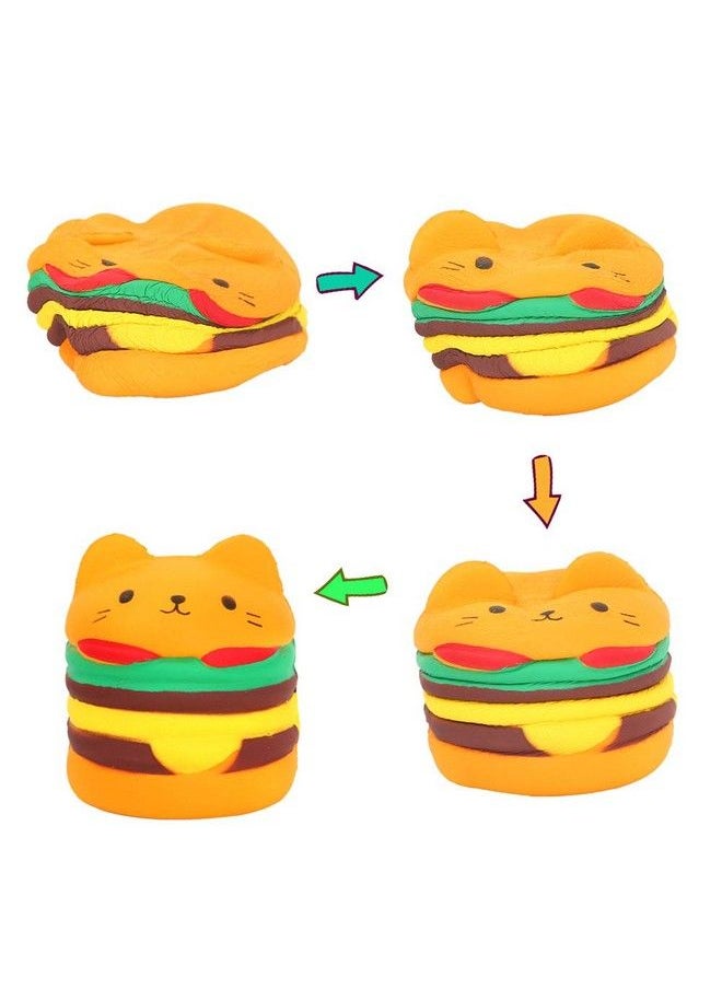Kingyao - 6Pcs Slow Rising Squishies Squishy Toys Jumbo Squishies Hamburger Popcorn Cake Ice Cream Pizza Kawaii Squishy Toys Or Stress Relief Squeeze Toys Party Favors For Kids Adults Decorative Props - Image 1