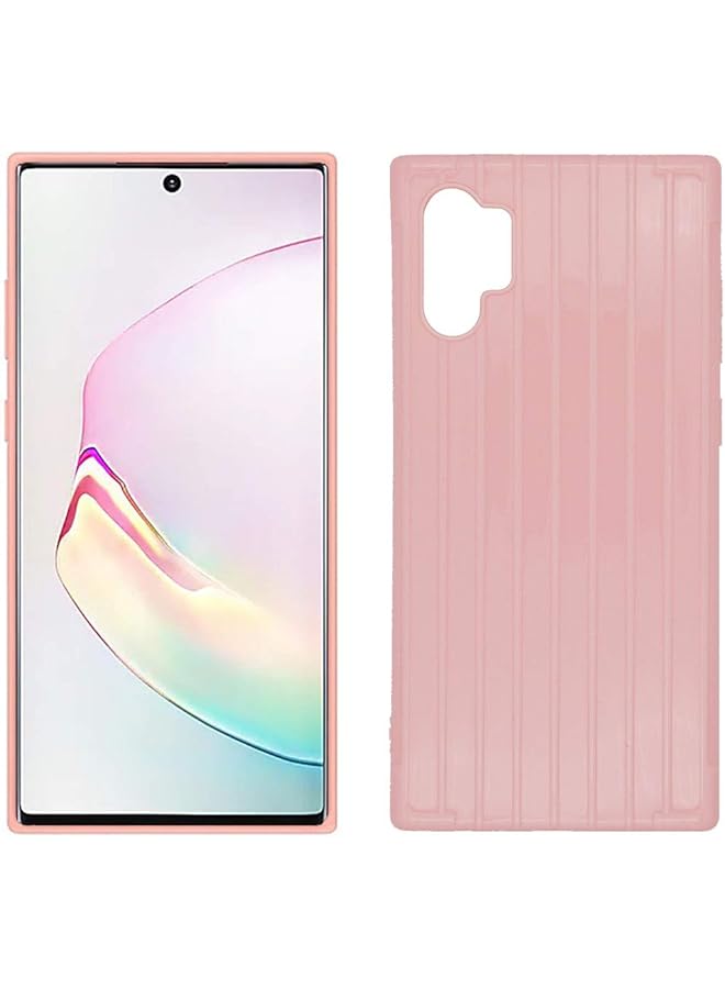 إيروريكس غطاء حماية مرن مخطط بزوايا معززة لهاتف سامسونج جالكسي نوت 10 بلس باللون الوردي - Image 1