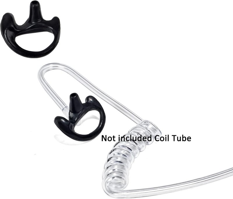 HYS Black Soft Earmold Replacement Ear Pieces Flexible Open Ear Insert Earbuds for Transparent Air Acoustic earpiece Headset, 1 Pairs-Large, 1 Pairs-Medium, 1 Pairs-Small Left and Right Earmold - Image 3