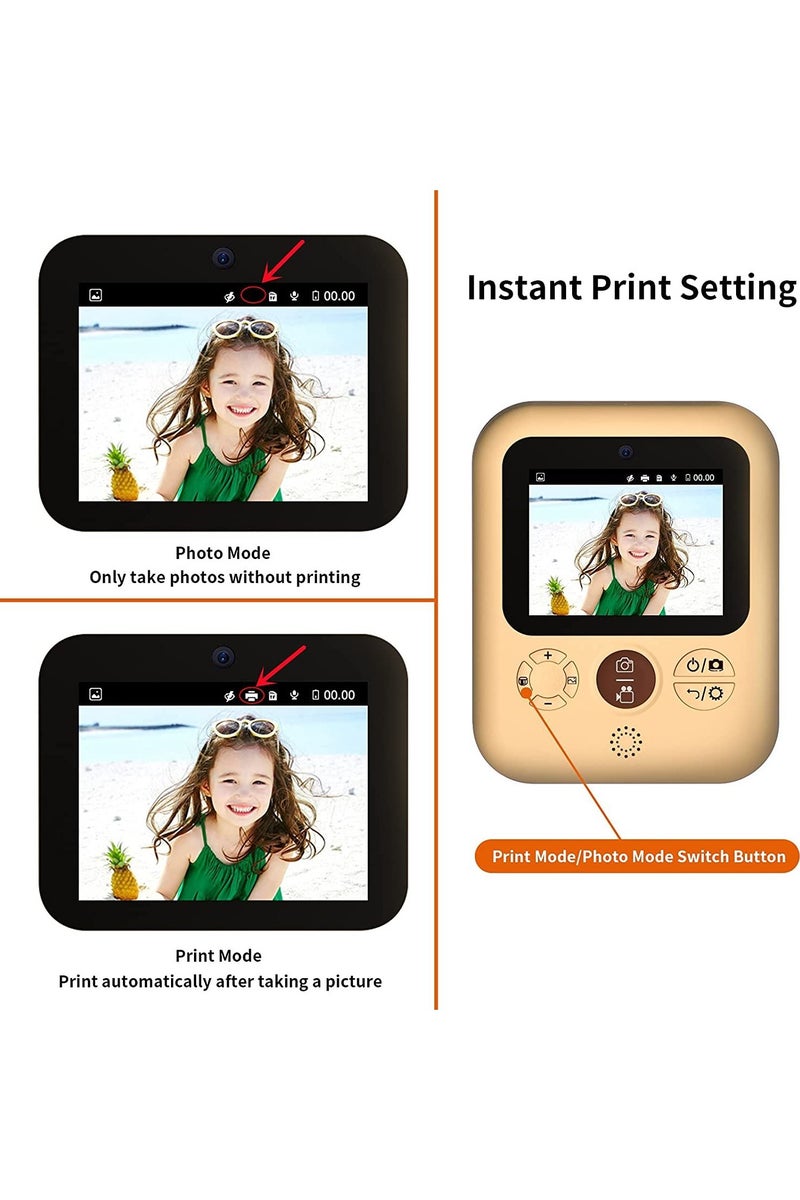 Generic High Quality Instant Print Digital Camera 12MP 1080p HD Camera with a 2.4 inch Display, Zero Ink Thermal Printer, and MicroSD Support - Image 4