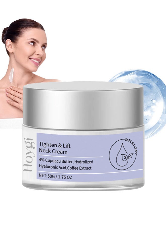 Hoygi Tighten & Lift Neck Cream, Anti Aging Smooth Tighten Skin Wrinkles Lift and Firm Cream for Sagging Skin and Neck Moisturizing 50g - Image 1
