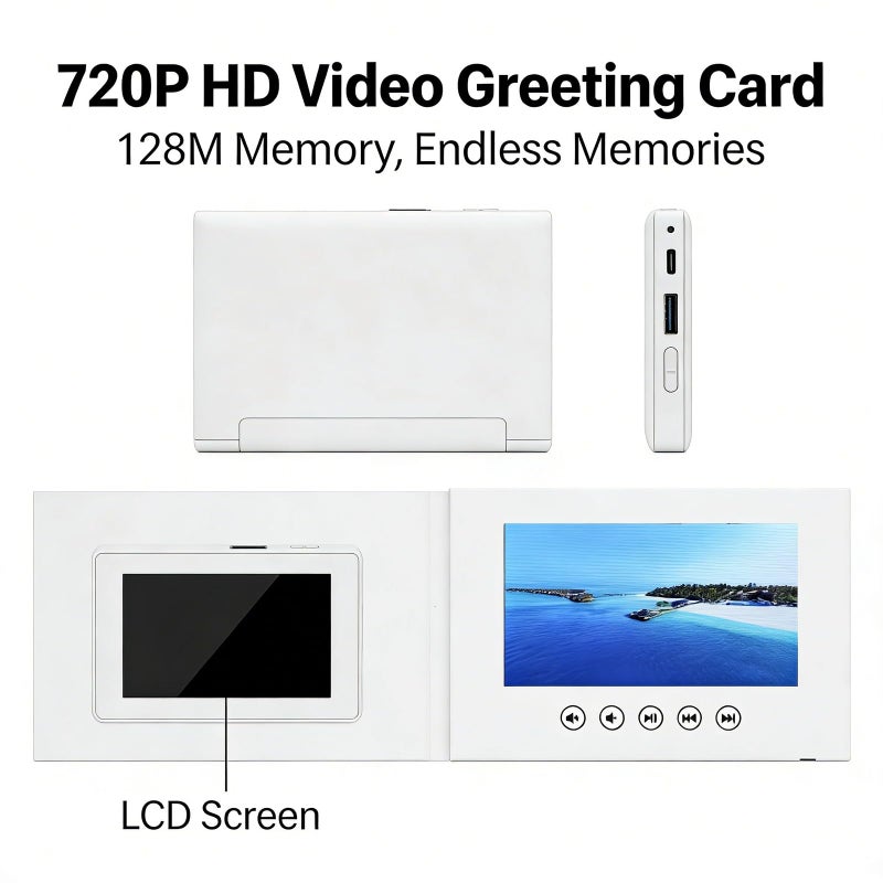 Personalized Video Brochure with 10 Inch LCD Screen 720P HD Playback 128M Memory - Image 3