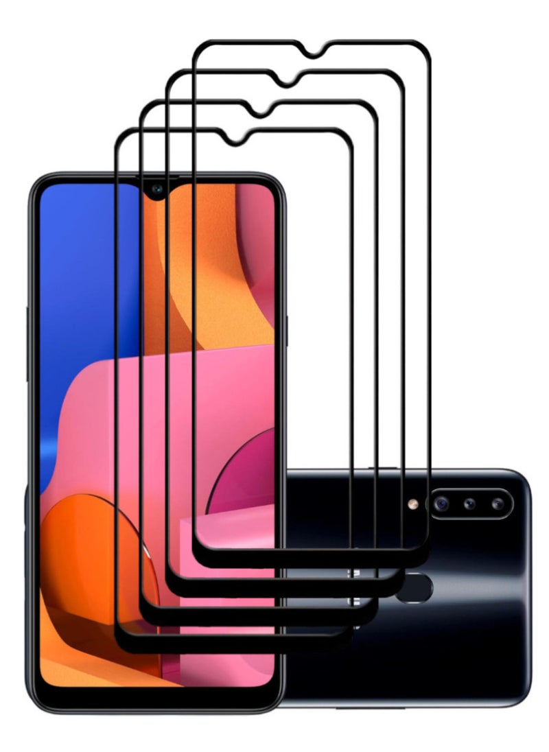 ACLIX 4 Pieces Antistatic ESD Dustproof Premium Quality High Definition Tempered Glass Screen Protector Designed For Samsung Galaxy A20s - Image 1