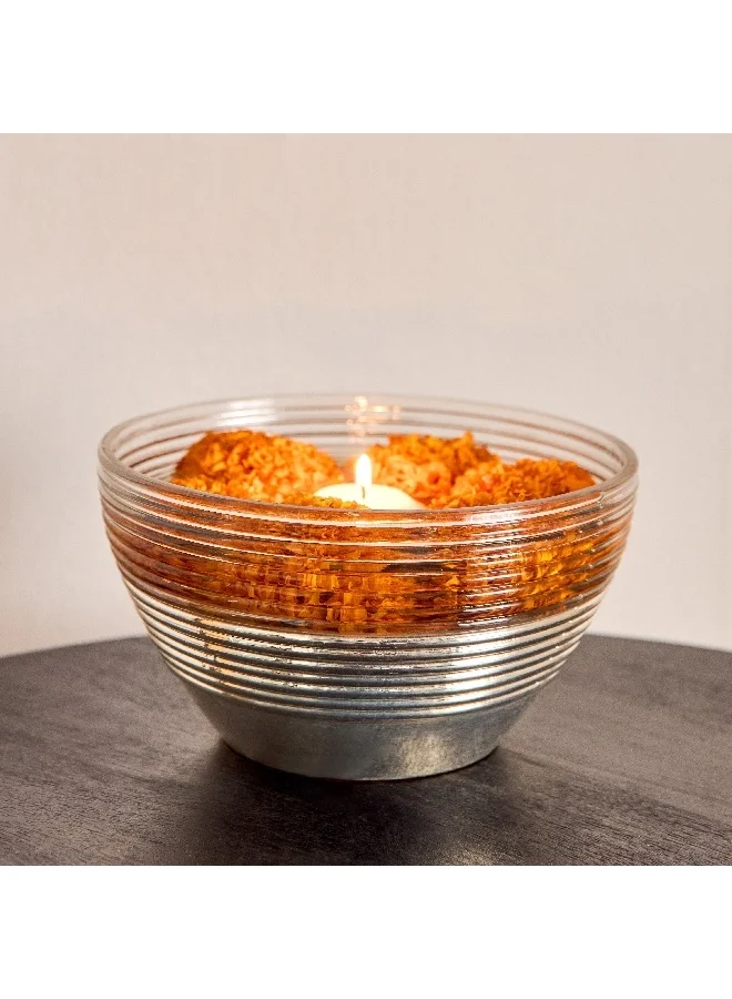 Home Box Erton Etched Glass Decorative Bowl 18 x 18 x 10 cm