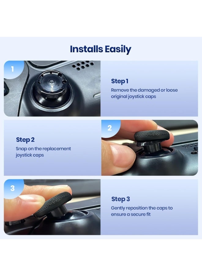 Peachjoy 10 Pcs Joystick Grips, Anti-Slip Replacement Thumb Caps for Controller compatible with PS4 and for PS5, Anti-Wear TPU Accessory - Image 5