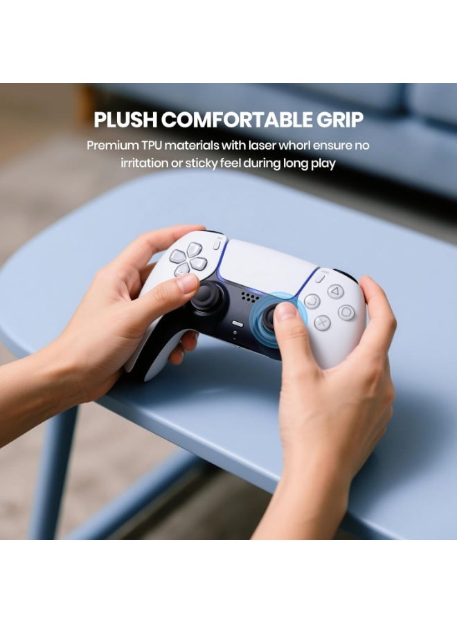Peachjoy 10 Pcs Joystick Grips, Anti-Slip Replacement Thumb Caps for Controller compatible with PS4 and for PS5, Anti-Wear TPU Accessory - Image 4