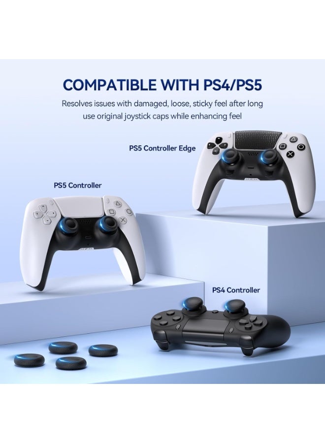 Peachjoy 10 Pcs Joystick Grips, Anti-Slip Replacement Thumb Caps for Controller compatible with PS4 and for PS5, Anti-Wear TPU Accessory - Image 3
