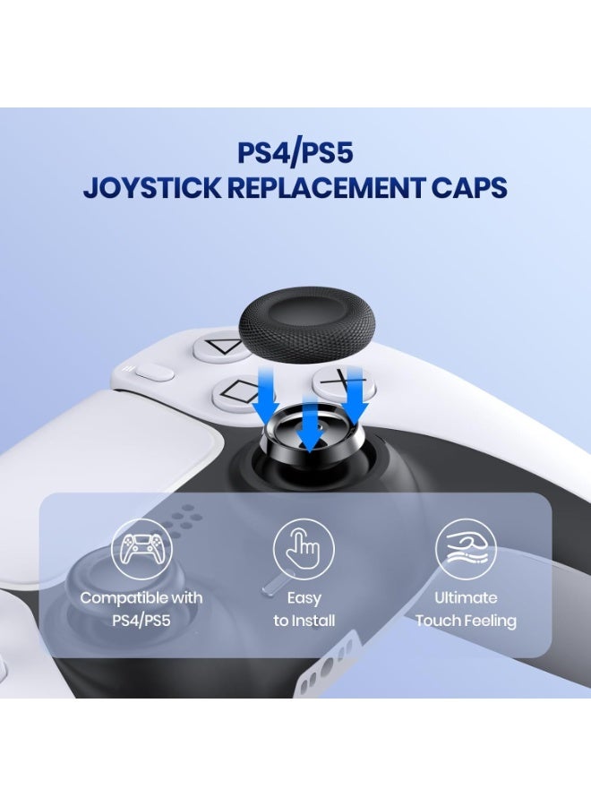 Peachjoy 10 Pcs Joystick Grips, Anti-Slip Replacement Thumb Caps for Controller compatible with PS4 and for PS5, Anti-Wear TPU Accessory - Image 2