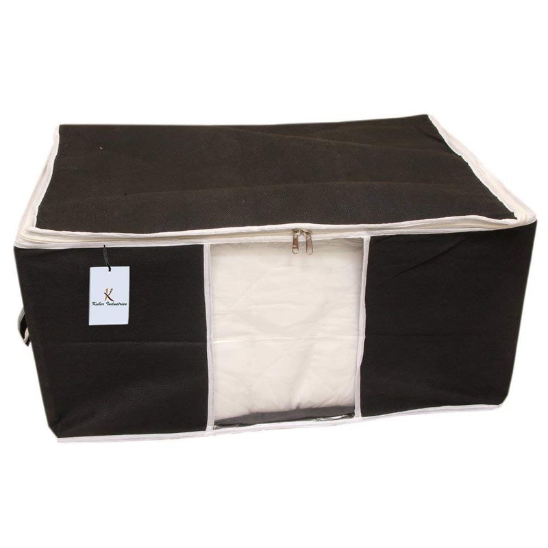 Kuber Industries 12 Piece Underbed Storage Organiser Set Extra Large Black CTSN050 Nonwoven - Image 3