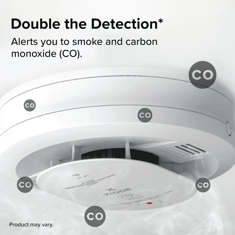 Kidde Smart Smoke and Carbon Monoxide Detector, Ring App Enabled for Real-Time Notifications, Hardwired Alarm, AA Backup Battery - Image 4