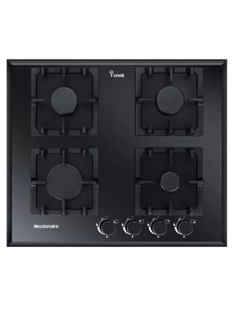 UNIONAIRE Built-in gas hob, 4 burners, full safety glass, 60 cm, from Unionaire  - Image 2
