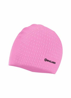 ENDLESS  Endless EL1021 Comfortable Silicon Swimming Cap with Bubble Design | Pink | Material : Silicon | Elastic Waterproof Swimming Cap for Long and Short Hair with Thicker Edge | For Adults, Women and Men  - Image 1