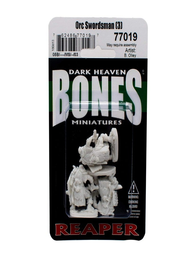 Reaper 77019: Orc Swordsman (3) Dark Heaven Bones Plastic Miniatures - Image 2