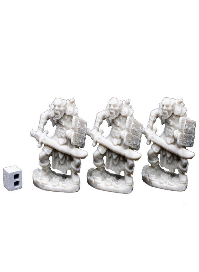 Reaper 77019: Orc Swordsman (3) Dark Heaven Bones Plastic Miniatures - Image 1