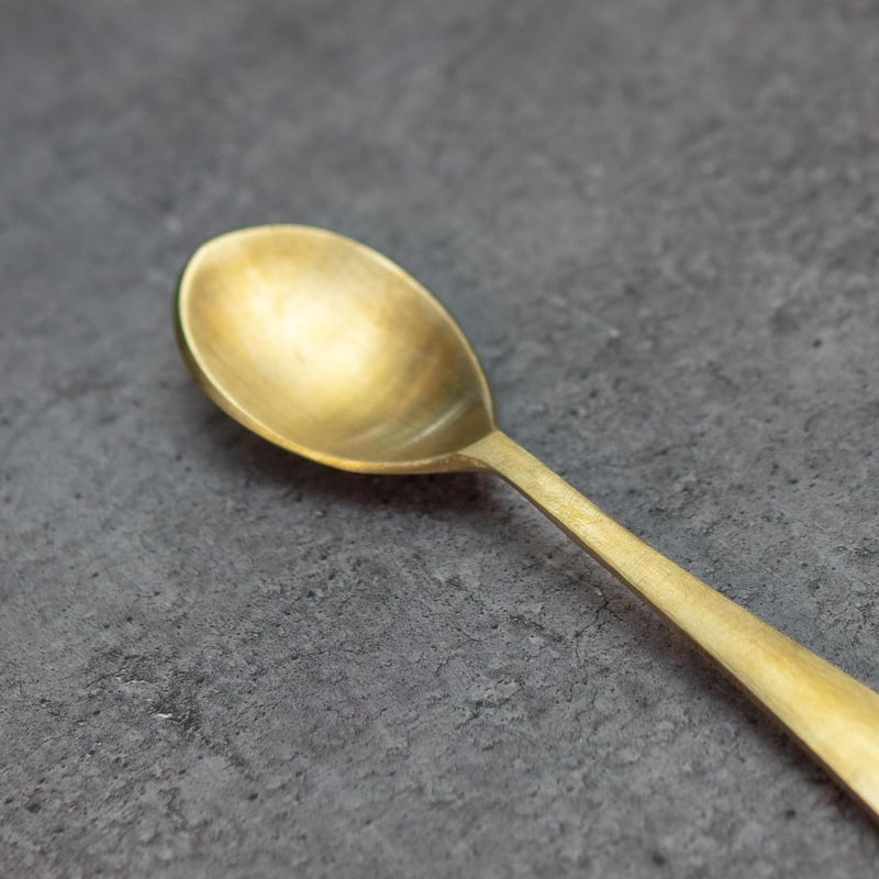 AMBI Pure 100% Kansa Spoon - Good for Health ! 17cm 55g | Set of 2 | Best Gift for All Ocations | Traditional Indian Bronze Utensil for Rituals & Ceremonies