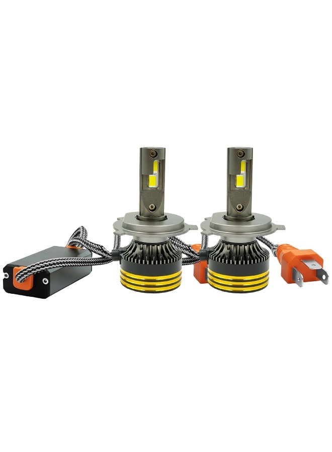 جولدن كامل مصباح أمامي LED طراز M8 Pro من جولدن كاميل H4/H/L | 120 واط، 30000 لومن | 6500 كلفن أبيض | تيار مستمر 12-24 فولت | مقاوم للماء IP65 | مشتت حراري من الألومنيوم للطيران | قطع شعاع منخفض | شعاع مركّز | توصيل وتشغيل فوري لمصابيح السيارة الأمامية - Image 3