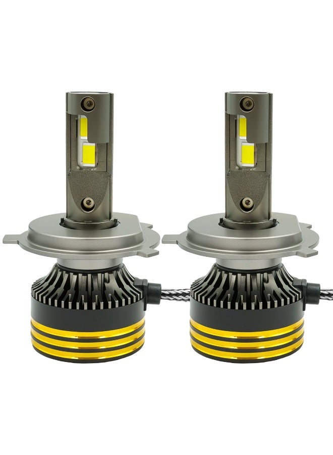 جولدن كامل مصباح أمامي LED طراز M8 Pro من جولدن كاميل H4/H/L | 120 واط، 30000 لومن | 6500 كلفن أبيض | تيار مستمر 12-24 فولت | مقاوم للماء IP65 | مشتت حراري من الألومنيوم للطيران | قطع شعاع منخفض | شعاع مركّز | توصيل وتشغيل فوري لمصابيح السيارة الأمامية - Image 5