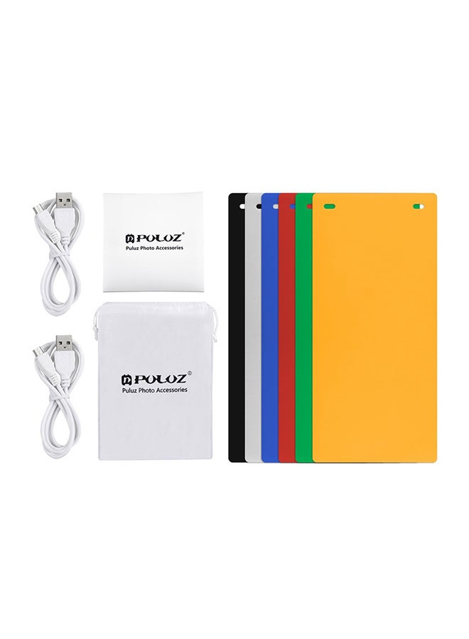 إسكدنيا صندوق تصوير بضوء LED بتصميم صغير وقابل للطي متعدد الألوان - Image 1