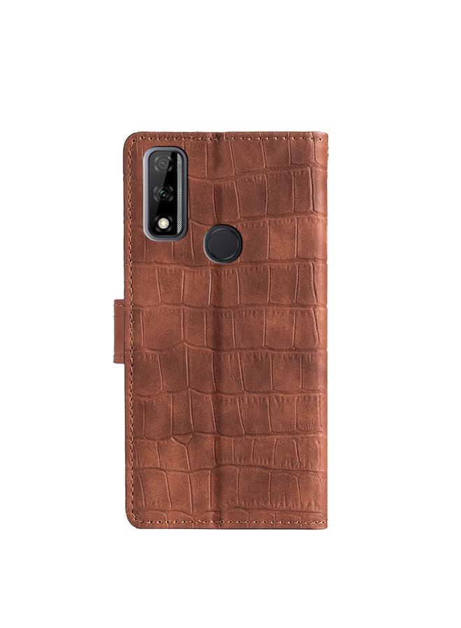 Zaboon Case For Huawei Y8s Skin Feel Crocodile Texture Magnetic Clasp PU Leather Phone Case - Image 3
