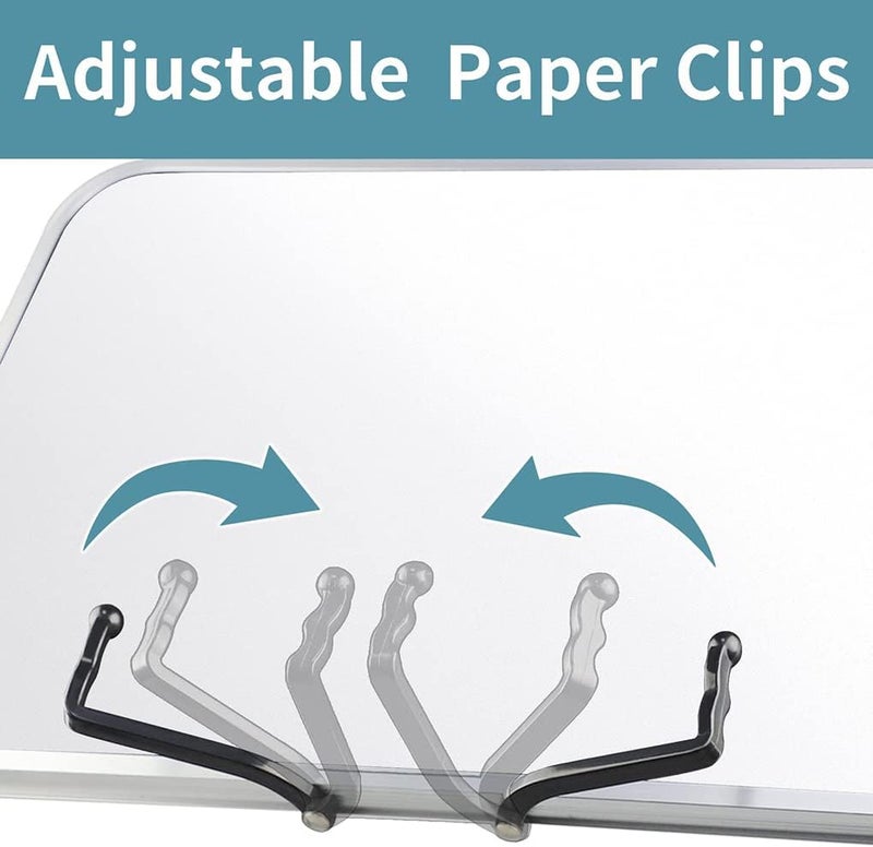 Goodern Multifunctional Laptop Stand with Page Clips, Ergonomic Bed Sofa Book Stand- White - Image 2