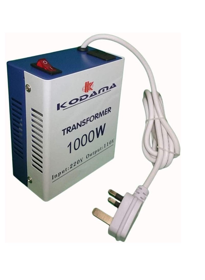 1000 Watt Universal 3 Pin UK Power Cord With Safety Fuse Included Plug Transformer 220V To 110V Step Down Power Converter Voltage Output Voltage is 110V  - Image 2