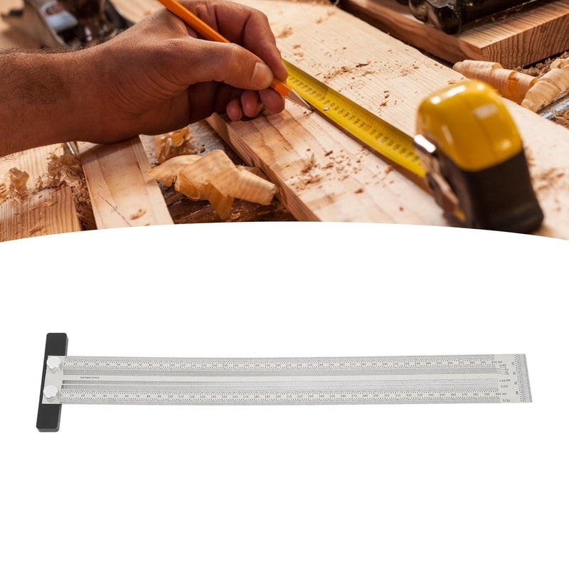 400mm Stainless Steel T Ruler Ultra Accurate Marking Tool For Woodworking And Engineering - Image 3