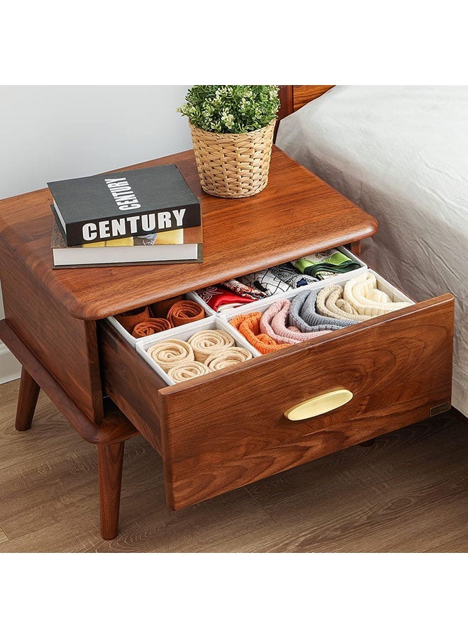 MIXDE 12 Pack Drawer Organizers for Clothing, Dresser Drawer Organizer Clothes, Fabric Foldable Closet Organizers and Storage Basket Bins for Clothes, Underwear, Bras, Socks (White) - Image 4