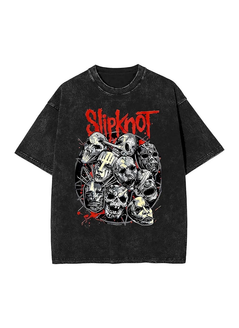 Generic - Vintage Washed Knot Tee Heavy Metal Band Y2K style1 - Image 1