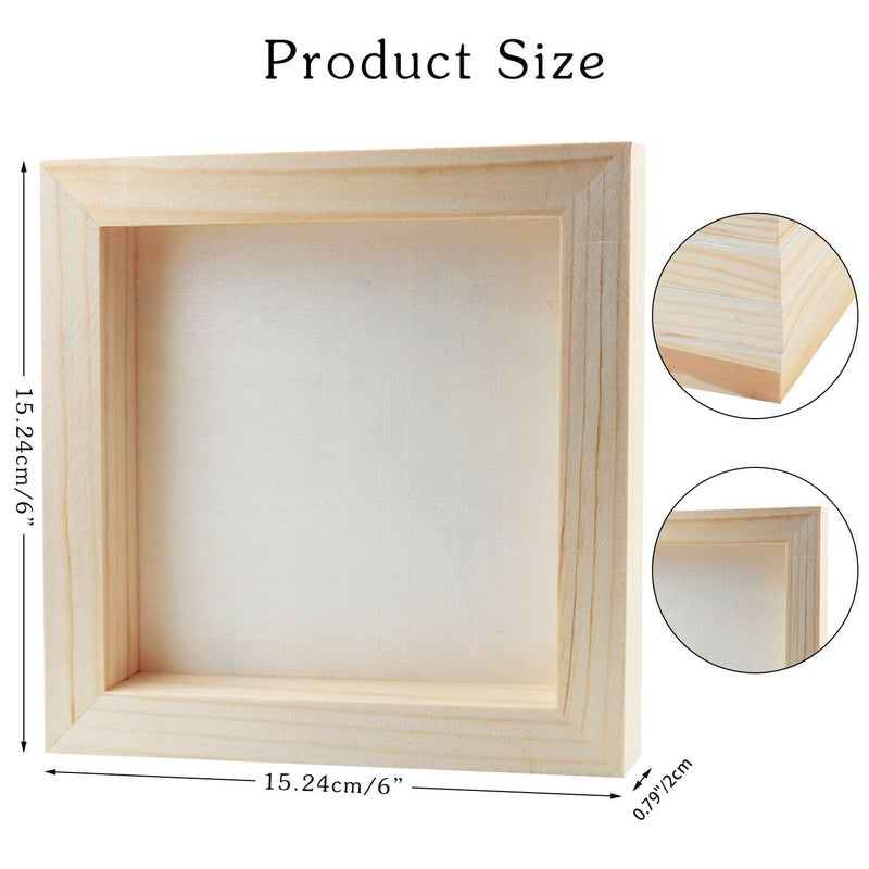 FSWCCK 10 Pack 6 x 6 inch Wood Panel Boards, Unfinished Wood Canvas Panels for Crafts, Painting Canvas, DIY Art Projects, Pouring, Arts Use with Oils, Acrylics - Image 2