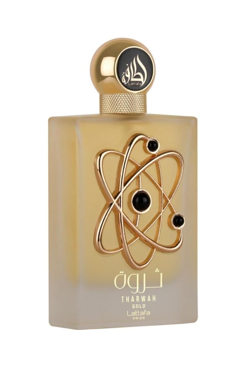 Lattafa Tharwah Gold for Unisex Eau de Parfum Spray, 3.4 Ounce - Image 2