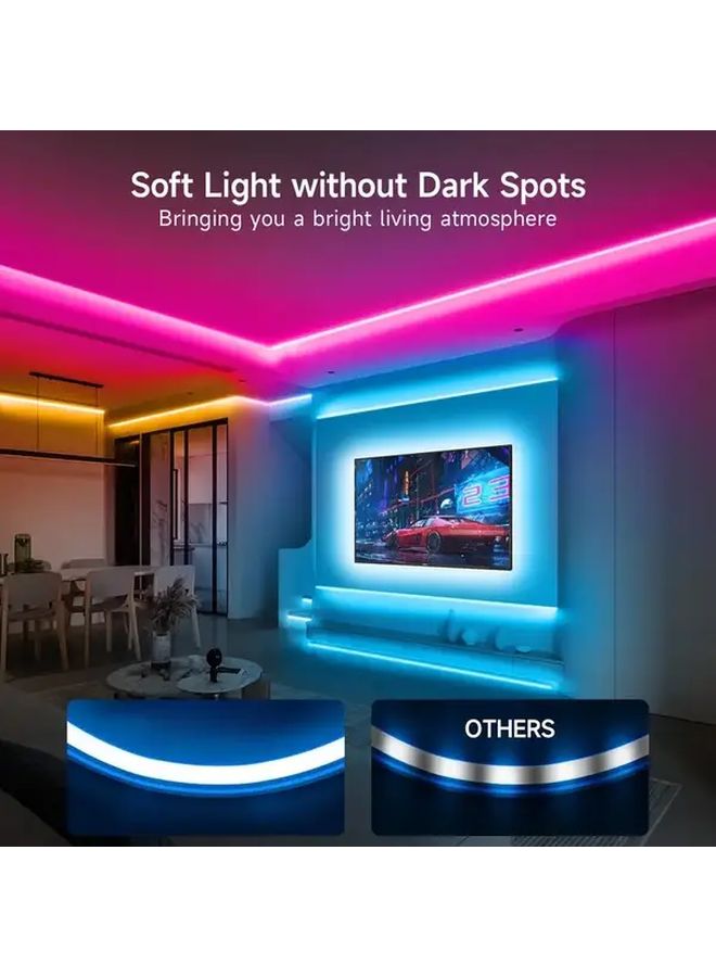أضواء نيون USB شريطية بيضاء دافئة مرنة قابلة للقطع لإضاءة LED لتزيين الأماكن الداخلية - Image 2