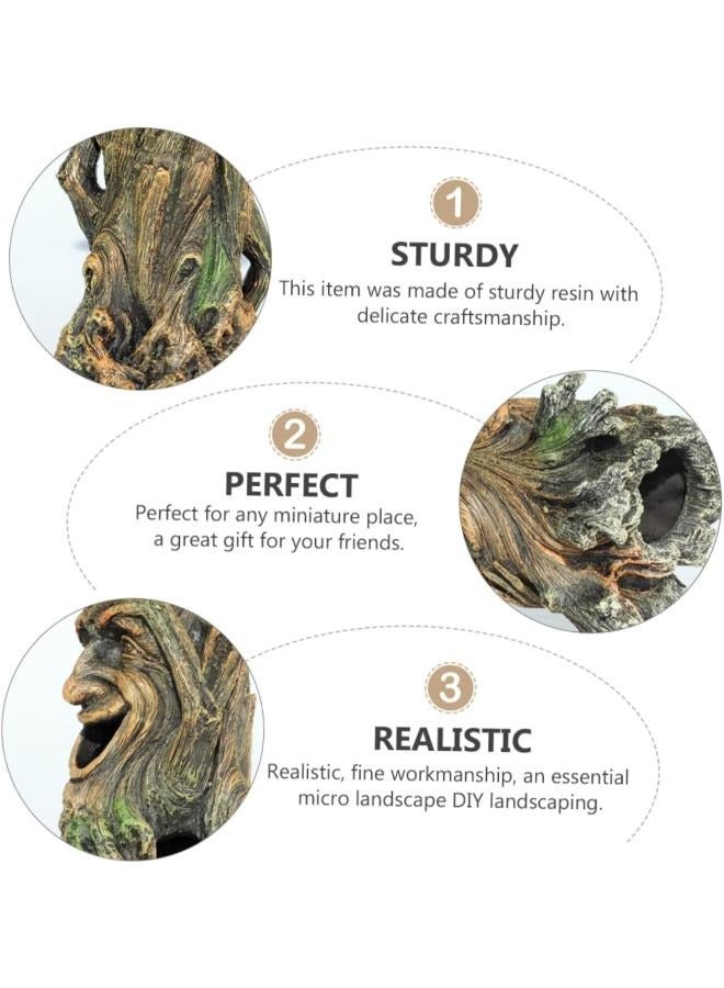 ديكور حوض السمك على شكل رجل شجرة مبتسم لإخفاء الأسماك - Image 3