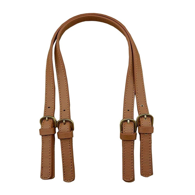 Teensery 2 Pcs 0.6 inch Sew On Wide PU Leather Purses Straps Adjustable Handbags Shoulder Bag Strap Replacement Handles Purse, Brown - Image 1