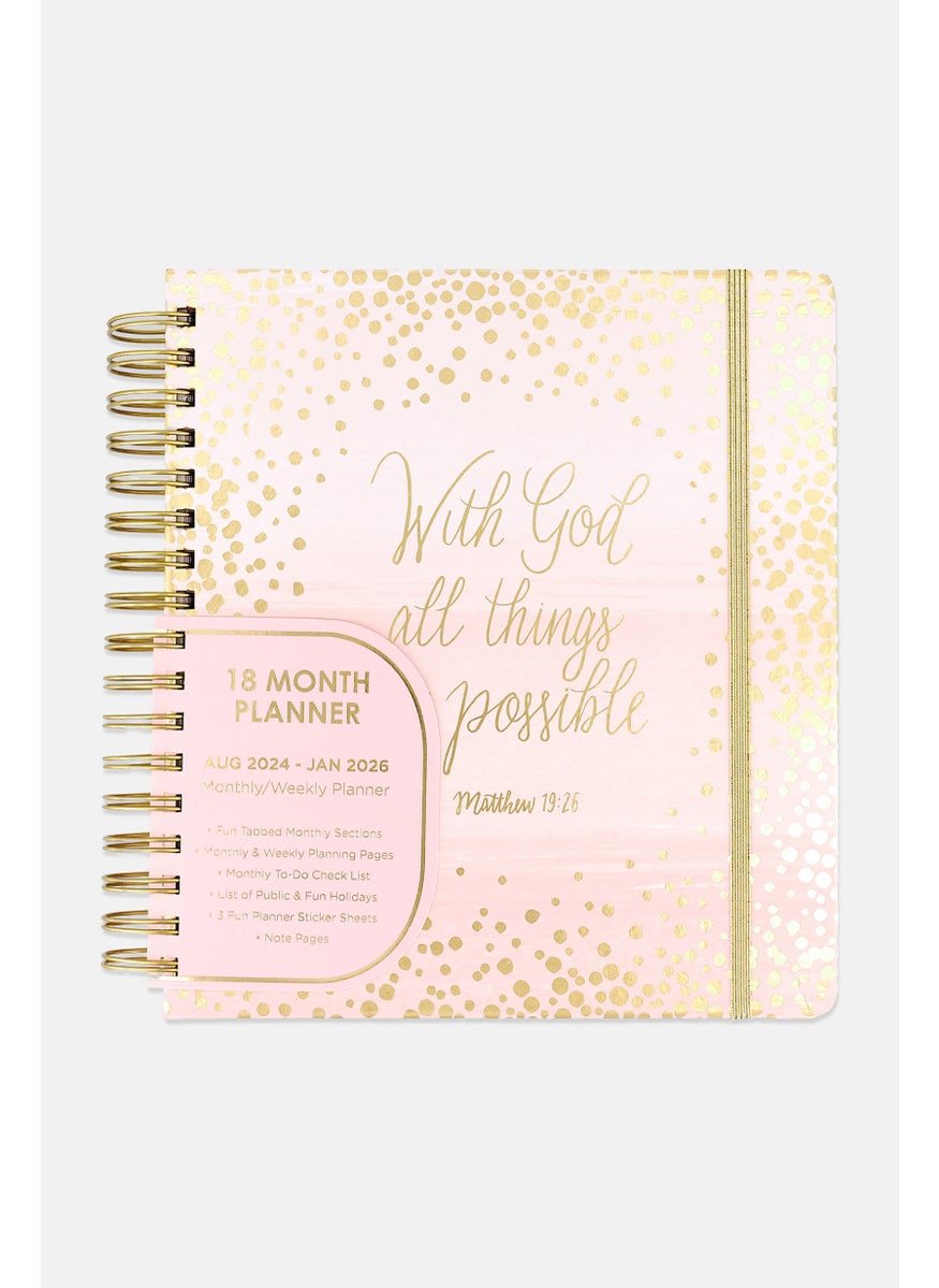 VOTUM 18 Month Agenda Planner, Pink Combo  - Image 1