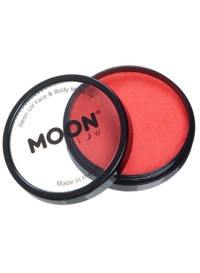 Moon Glow Pro Intense Neon Uv Face & Body Paint Cake Pots By Moon Glowintense Redprofessional Water Based Face Paint Makeup For Adults Kids1.26Oz - Image 3