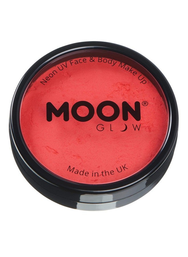 Moon Glow Pro Intense Neon Uv Face & Body Paint Cake Pots By Moon Glowintense Redprofessional Water Based Face Paint Makeup For Adults Kids1.26Oz - Image 1