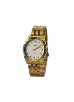 Generic Men's wristwatch, Analog, Quartz, Gold stainless steel band, White dial Ka12  - Image 2