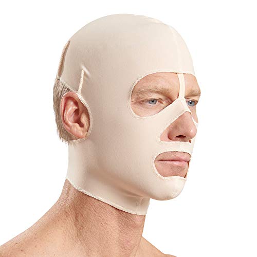MARENA Full-Coverage Face Mask - Post Facial Surgery Compression Garment, Recovery Chin Strap Beige, Small - Image 4