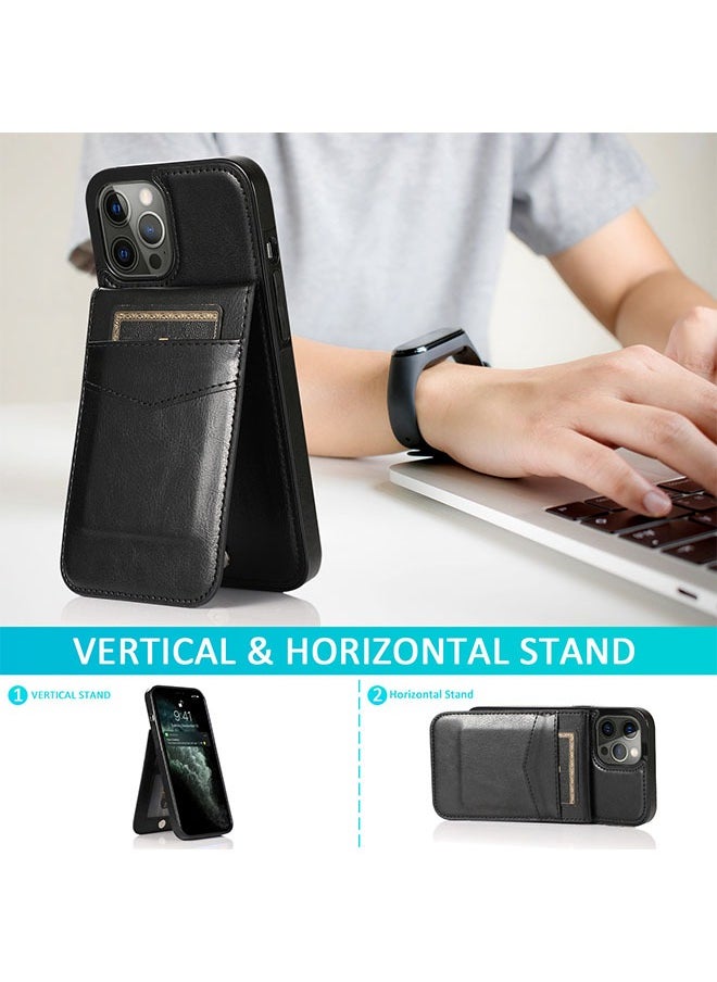 Ocean - iPhone 14 Pro Max Case (Black), Advanced PU Leather Material, with Card Insertion Design, 360 ° All-Round Drop And Shock Resistance, And Protective Flip With Bracket - Image 1